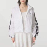 阿迪达斯(adidas)三叶草女装 新款时尚潮流休闲外套宽松透气跑步健身夹克JX1450 ZP