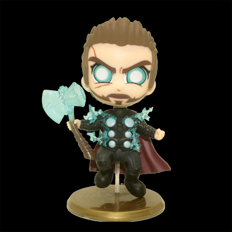 漫威复仇者联盟3无限战争奇异博士雷神索尔q版摇头模型手办摆件 雷神