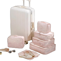 友鑫邦 旅行收纳袋衣物内衣裤防水六合一整理包出差便携行李箱分装袋 个