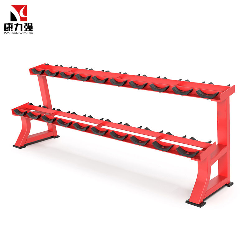 康力强KLQ967商用悍马系列健身房双层十付哑铃架10对哑铃存放架器械