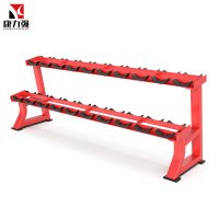 康力强KLQ967商用悍马系列健身房双层十付哑铃架10对哑铃存放架器械