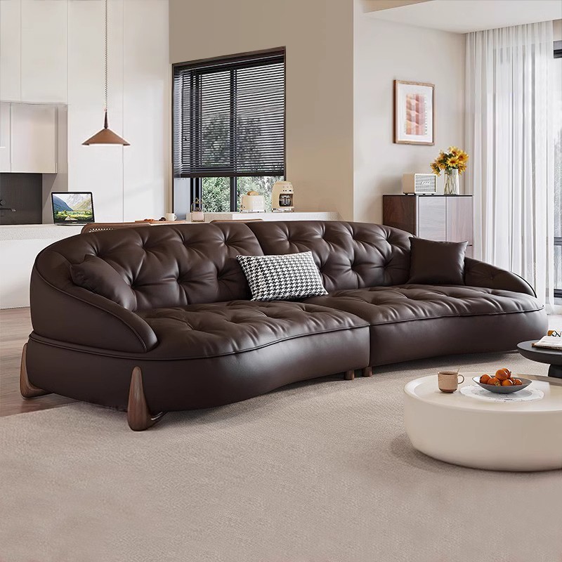 虔度北欧简约三人位转角沙发大户型客厅休闲皮质头层牛皮沙发床