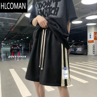 HLCOMAN特大码300斤运动短裤男肥佬夏季宽松休闲外穿华夫格五分裤胖子潮