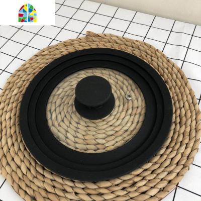 封后日式聪明盖子一盖多用24cm26cm28cm通用玻璃盖子加厚炒锅盖 FENG 161820红盖(一盖三用)+红铲