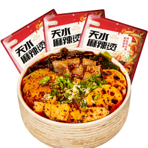 西北特产甘肃天水麻辣烫正宗甘肃网红陇萃堂天水麻辣烫方便速食355克*3袋