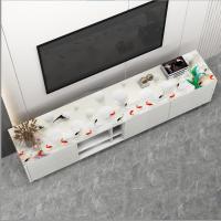 美帮汇动漫抽象彩色都市画防水防尘电视柜长方形软塑料玻璃桌布