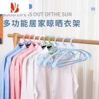三维工匠宽肩衣架防滑家用晾衣架挂钩成人加粗晒衣服撑子收纳衣挂大号