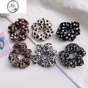 JiMi秋冬豹纹大肠圈发圈韩国网红ins简约头绳成人皮筋女扎头丸子头饰