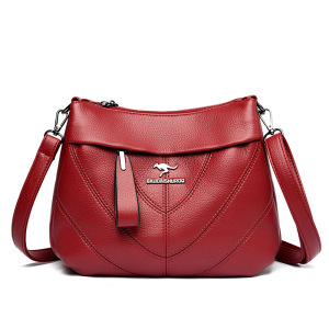 Ceba 女包2023新款女士都市简约大容量绣线单肩包斜挎小方包