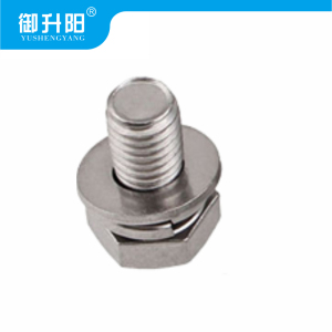 御升阳 304不锈钢外六角三组合螺丝 M6x20 4.8级强度 每个