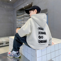 男童卫衣秋冬款新款男孩儿童加绒连帽上衣中大童冬装痞帅炸街