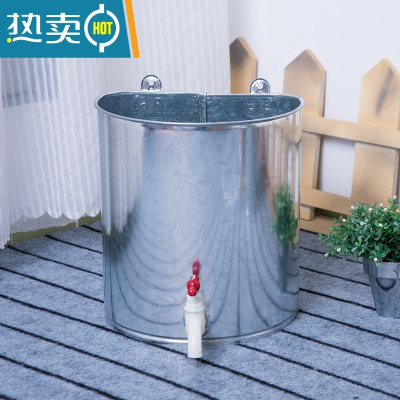 敬平壁挂式洗头桶家用老式理发店洗澡带水笼头花洒淋沐浴美廊馆白铁皮盆