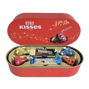 Hershey’s好时之吻牛奶巧克力4+2颗推拉铁盒结婚成品喜糖礼盒装