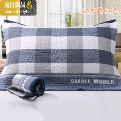 棉枕巾四季透气学生加厚单人加大加长枕巾一对情侣婚庆压花 三维工匠