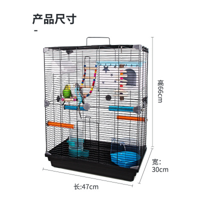 笼子2020新款大号鹦鹉鸟笼子繁殖别墅型玄凤活鸟虎皮非不锈钢京弗