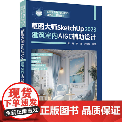 草图大师SketchUp2023建筑室内AIGC辅助设计 宋 扬等著 9787302680949 清华大学出版社