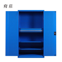 府店办公柜工具柜加厚铁皮储物柜工厂车间用带抽屉汽修多功能收纳柜通门内一抽柜蓝色