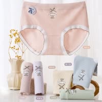 莫代尔新疆棉女士内裤蕾丝花边可爱卡通学生少女透气新款女三角裤