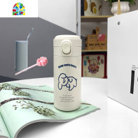 韩国少女保温杯ins原宿风可爱学生简约弹跳盖便携随手纯白水杯子 FENGHOU [升级款316]白色小奶狗320ml