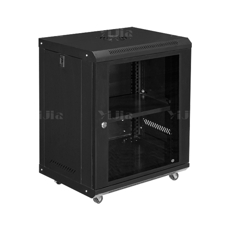 翌嘉 YJ5011650壁挂网络机柜网线理线柜 12u玻璃门黑色