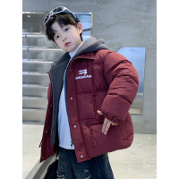 男童棉衣外套冬季加厚新款冬装男孩假两件红棉袄儿童羽绒棉服