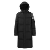 冬季户外羽绒服运动可二开连帽男女中长款休闲百搭过膝羽绒服外套