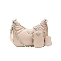 普拉达(PRADA)小牛皮女士单肩包可调节肩带实用多功能链条斜挎包