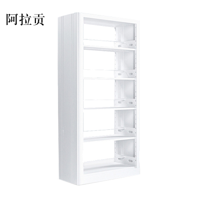 阿拉贡图书馆书架阅览室货架资料档案架钢制书架双面五层主架
