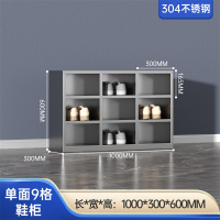 鑫环境 单面9格304不锈钢换鞋柜工厂净化车间单双面更衣员工换鞋凳医用实验无尘换鞋柜