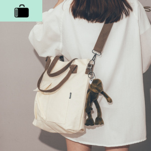 大容量帆布包包女新款2020网红大学生上课斜挎包工装男女单肩包潮NEW LAKE女士单肩包