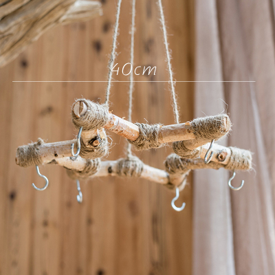 家柏饰(CORATED)白桦木装饰挂钩 木质墙面壁饰口创意垂吊 衣挂衣架风铃 六角星吊挂