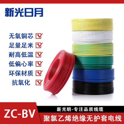 新光日月聚氯乙烯绝缘阻燃电线电缆ZC-BV10mm²/米