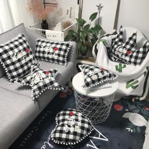 美帮汇创意手工枕北欧风全棉抱枕公主房装饰枕沙发靠背靠垫飘窗靠枕