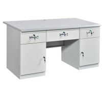 慧采云 办公家具钢制桌办公桌铁皮桌子电脑桌职员桌财务桌写字台员工桌1.4m