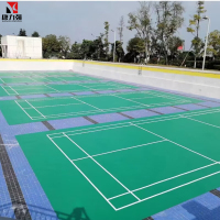 康力强羽毛球场地胶室内场馆防滑地垫PVC运动地板一组108平方可收卷