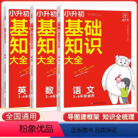 [语数英]3-6年级适用 小学通用 [正版]小升初基础知识大全语文人教版 三四五六年级数学英语科学全套小学生升初中考试真