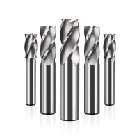 溥畔艾风格立铣刀高速钢白钢洗刀铝合金数控机床直柄车床金属铁四刃刀 4刃精铣刀4MM
