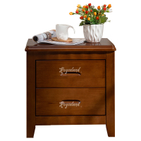 洛诗莲 (RoyceLand) 床头柜胡桃色床边收纳储物柜
