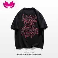 七斓ins潮牌字母印花短袖tee恤男vintage欧美复古高街圆领情侣装