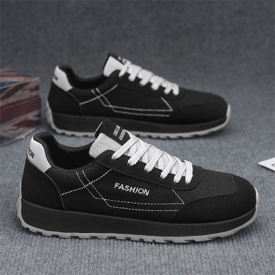 秋冬季上新复古风百搭休闲跑步运动阿甘鞋时尚潮流透气浅口男鞋