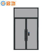 启功玻璃平开门钢化玻璃平开门企业单位学校钢化玻璃平开门每套QG-FKM8500