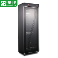 圣托(shentop)多功能消毒柜立式 触屏控制家用商用消毒碗柜 红酒杯消毒柜厨房饭店保洁柜 YTD380-C10
