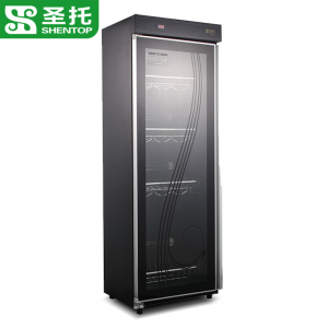圣托(shentop)多功能消毒柜立式 触屏控制家用商用消毒碗柜 红酒杯消毒柜厨房饭店保洁柜 YTD380-C10