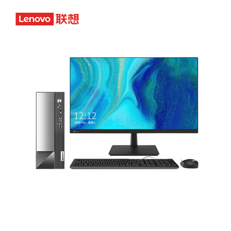 联想(Lenovo)扬天M4000q 个人商务台式机电脑整机 定制(i3-12100 16G 1T+512G SSD wifi6 win11 )配27英寸显示器