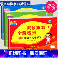 语数英3本套装 江苏专用 小学五年级 [正版]2025亮点给力同步跟踪全程检测五年级下册语文数学英语五下全套人教版苏教版