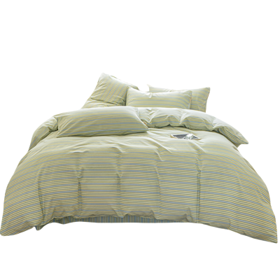 铭思沃三件套1.2m床 绿条纹 套