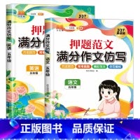 [语文+英语]满分作文仿写 小学五年级 [正版]五年级英语满分作文仿写作文书大全小学上册下册语文名校押题范文小学生常考真