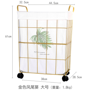 脏衣篮洗衣篓篮子简约家用衣物玩具收纳筐浴室铁艺带盖脏衣桶