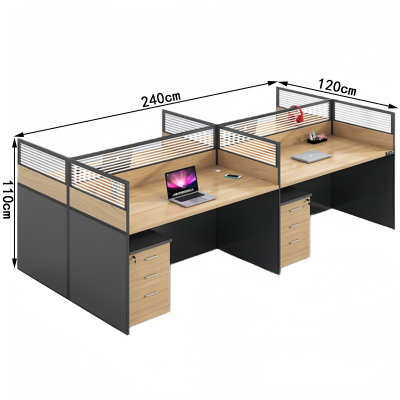 悦兴诚职员桌四人位+柜套