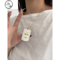 JiMiK罗心双层 网红同款镂空满钻不掉色高级感ins风情侣锁骨链